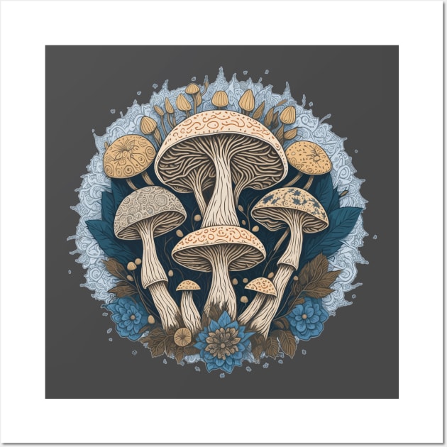 Mushroom ornament Wall Art by arrowdesigns19